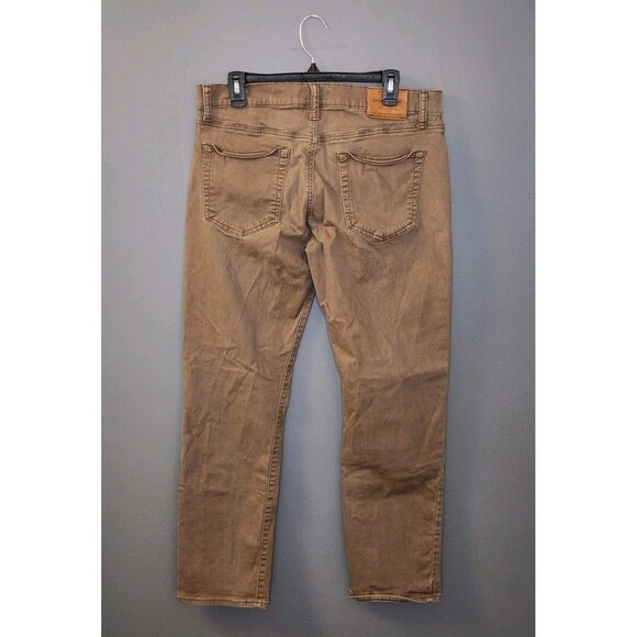 Lucky Brand 121 Slim Straight Jeans Men's 33x30 Brown Stretch Chino Preppy - Picture 2 of 7
